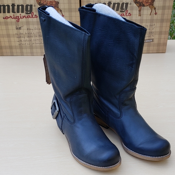 MTNG Originals Leather Black Boots - Picture 4 of 5